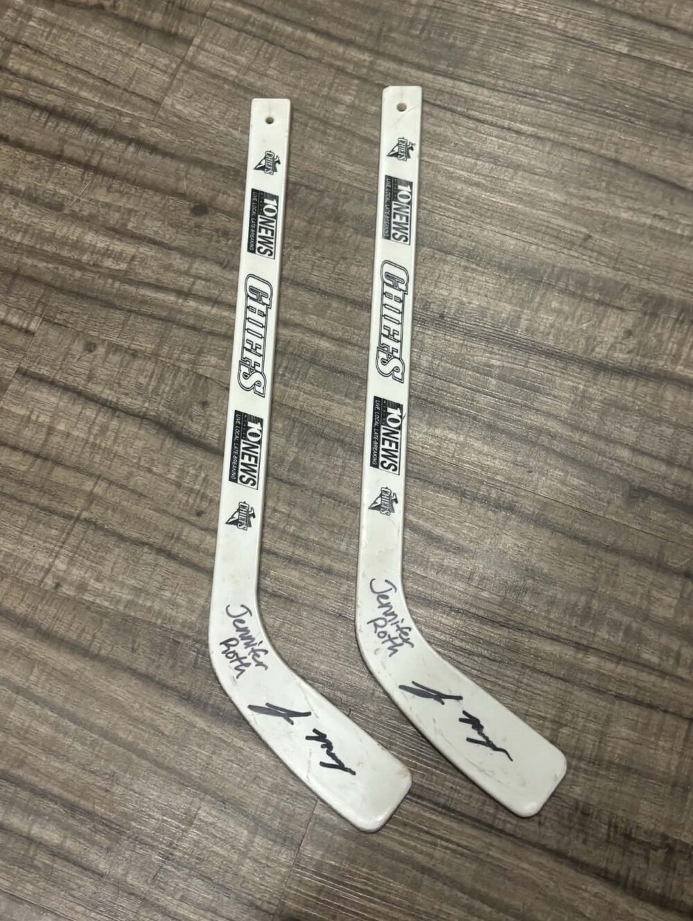 Vintage Johnstown Chiefs ECHL Mini Hockey Sticks